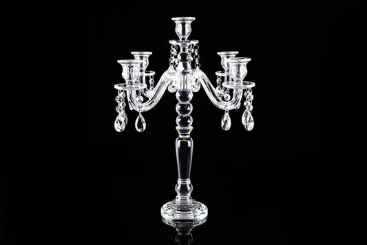 20" Crystal Glass Candelabra