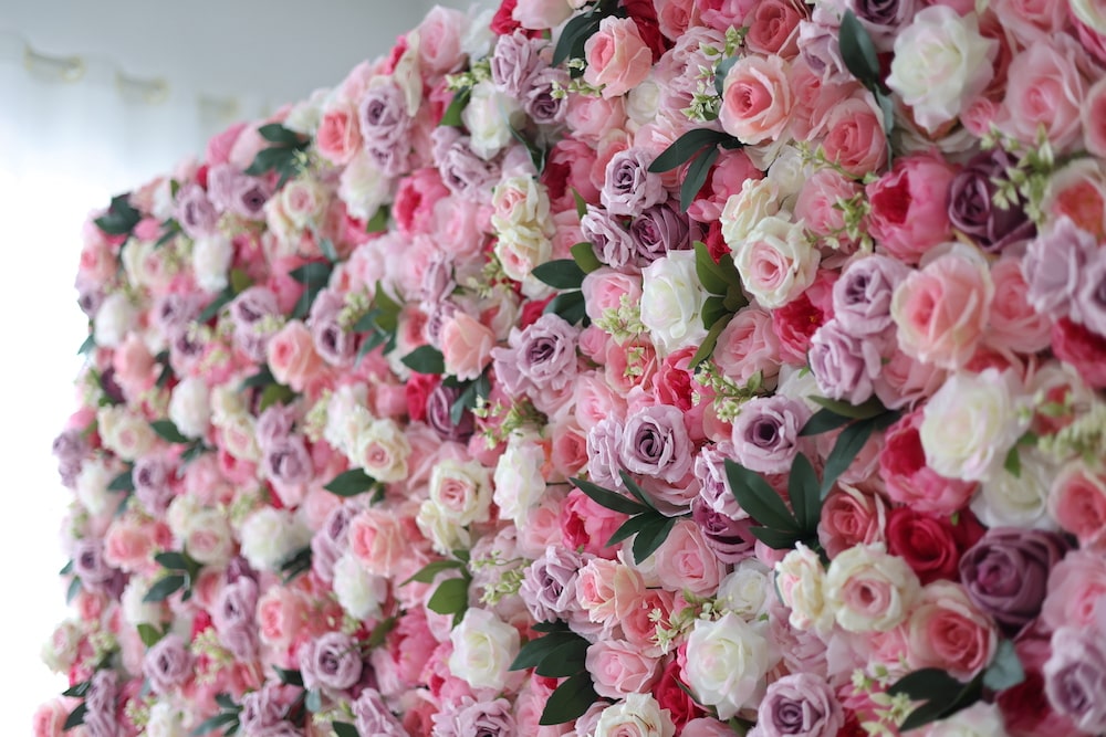 3D Fabric Artificial Flower Wall