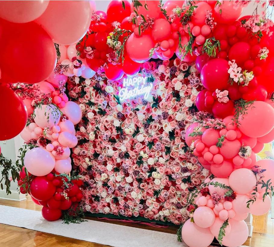 3D Fabric Artificial Flower Wall